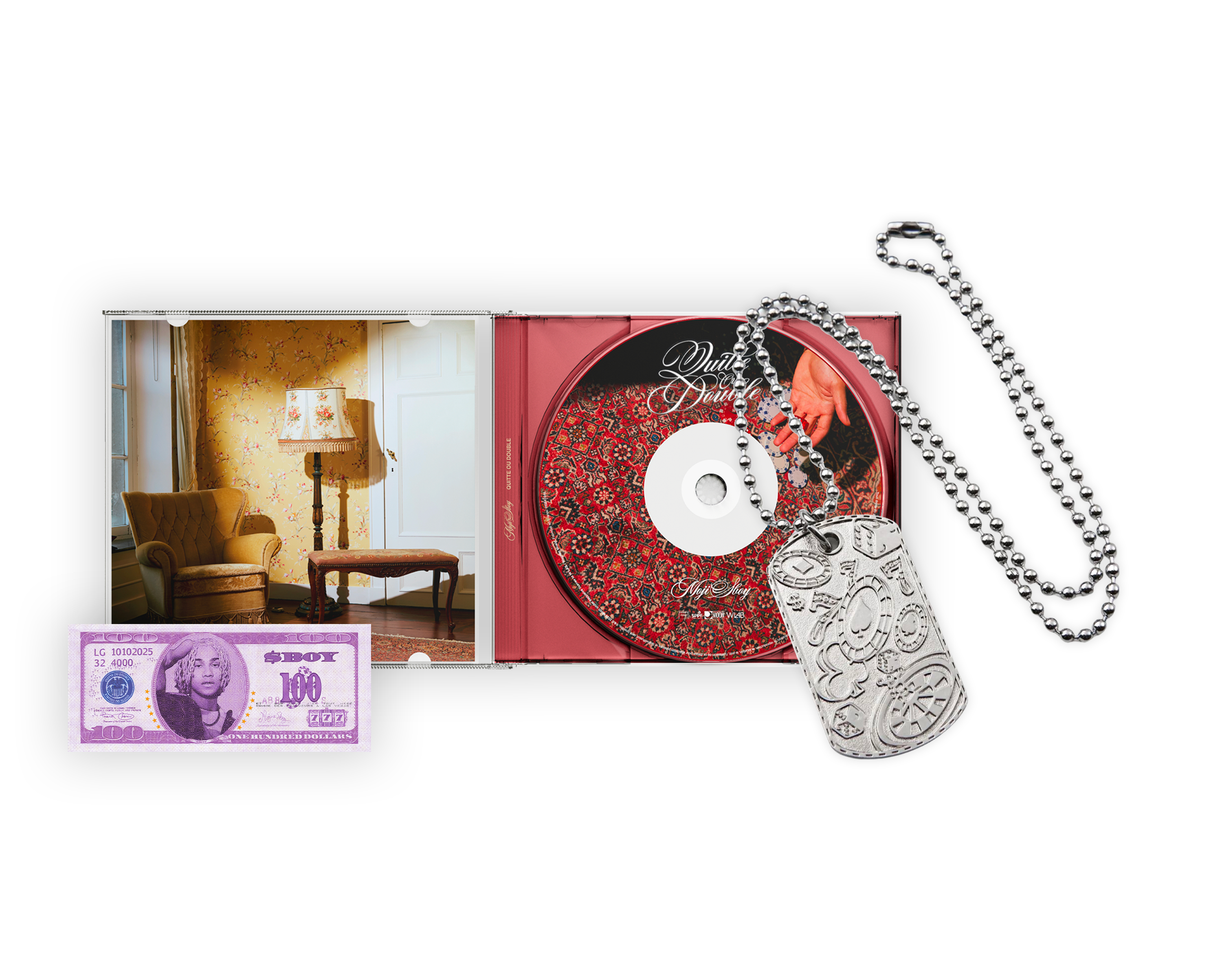 CD + collier “QUITTE OU DOUBLE“
