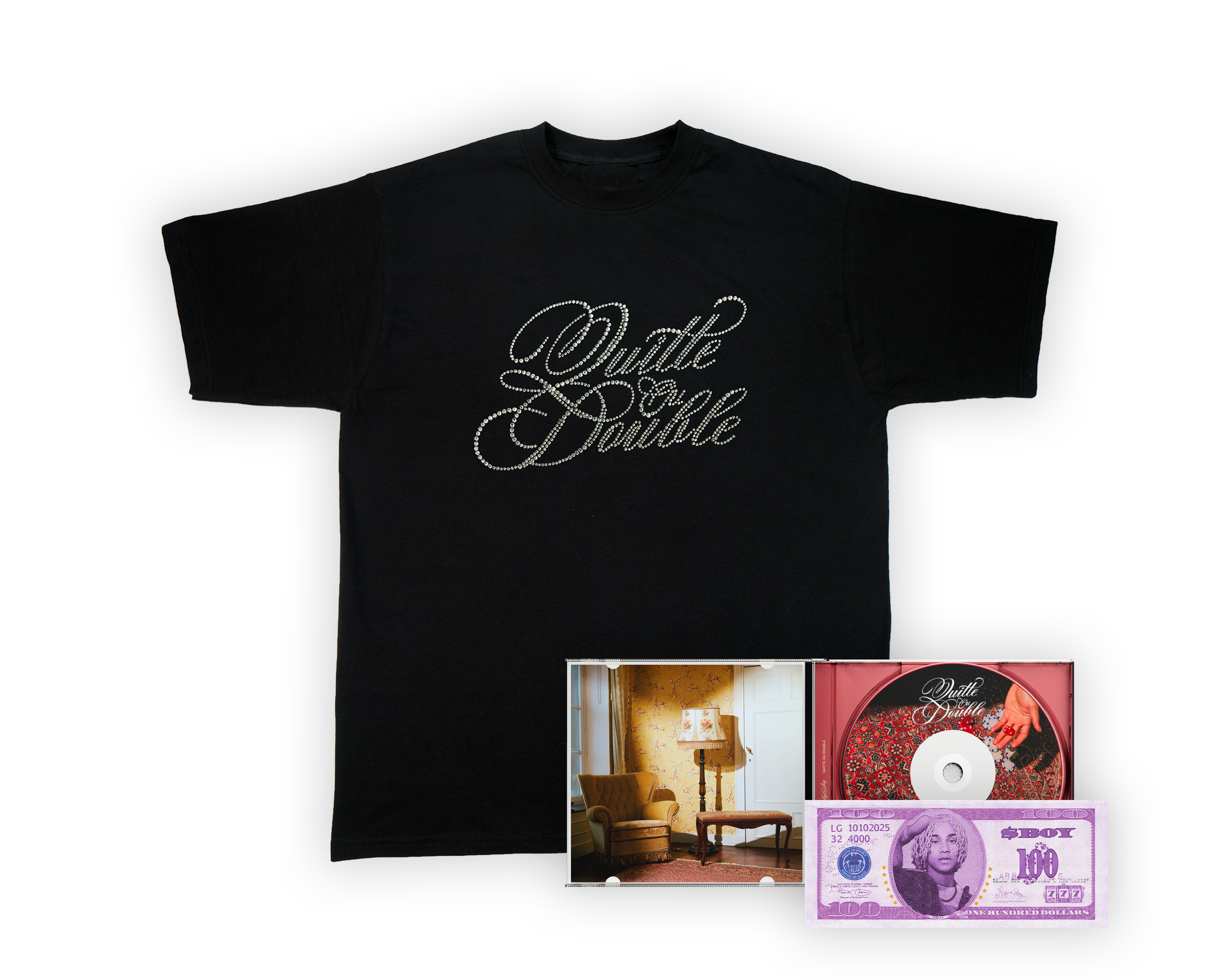 CD + t-shirt “QUITTE OU DOUBLE“